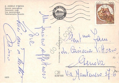 Cartolina Ischia S. Angelo panorama parziale 1982 (Napoli) | Immagine Gallery 2