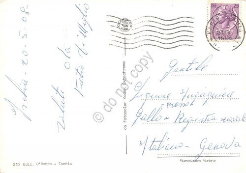 Cartolina Ischia vedute teleferica 1968 (Napoli) | Immagine Gallery 2