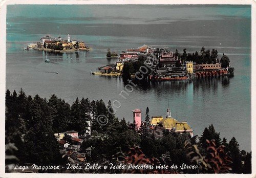 Cartolina Isola Bella e Isola Pescatori vista da Stresa Lago … | Immagine Gallery 1