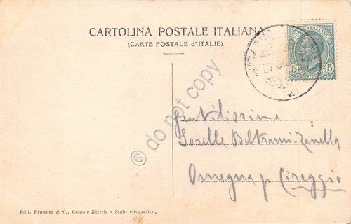Cartolina Isola Bella e Isola Superiore 1907