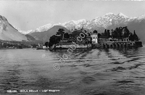 Cartolina Isola Bella Lago Maggiore veduta dal Lago 1953