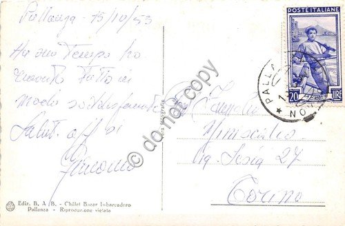 Cartolina Isola Bella Lago Maggiore veduta dal Lago 1953 | Immagine Gallery 2