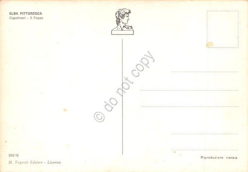 Cartolina Isola d'Elba Capoliveri il Fosso animata mulo asino anni …