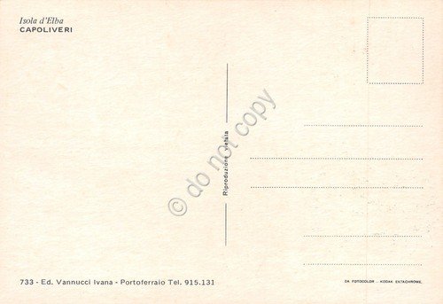 Cartolina Isola d'Elba Capoliveri panorama case anni '70 | Immagine Gallery 2