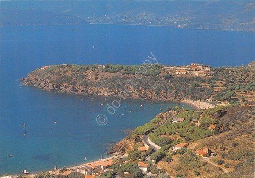 Cartolina Isola d'Elba Capoliveri Punta Morcone panorama dall'alto anni '70