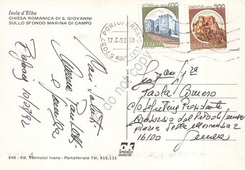 Cartolina Isola d'Elba Chiesa San Giovanni e Marina di Campo … | Immagine Gallery 2