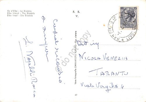 Cartolina Isola d'Elba La Biodola dall'alto 1961 | Immagine Gallery 2