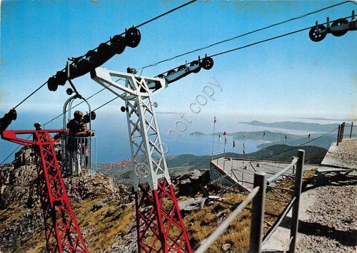 Cartolina Isola d'Elba Marciana la teleferica animata timbro targhetta PT … | Immagine principale