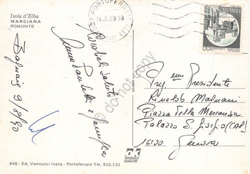 Cartolina Isola d'Elba Marciana Pomonte 1990
