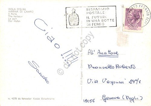 Cartolina Isola d' Elba Marina di Campo il porto 1971 …