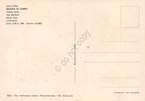 Cartolina Isola d'Elba Marina di Campo veduta aerea anni '70 | Immagine Gallery 2