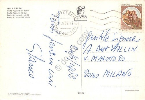 Cartolina Isola d' Elba Porto Azzurro panorama dal mare 1982 … | Immagine Gallery 2
