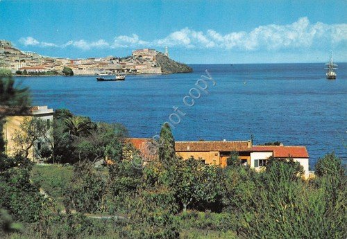 Cartolina Isola d'Elba Portoferraio Casa De Reede alle Grotte navi …