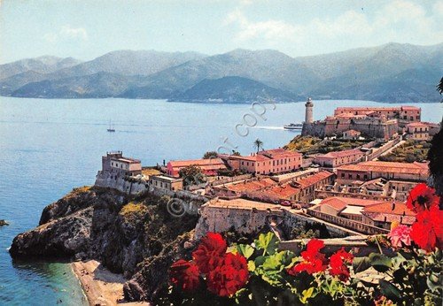 Cartolina Isola d'Elba Portoferraio Spiaggia Le Viste e Forte Stella … | Immagine principale