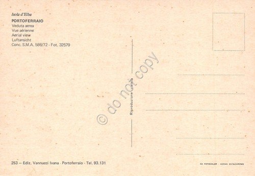 Cartolina Isola d'Elba Portoferraio Veduta aerea anni '90 | Immagine Gallery 2