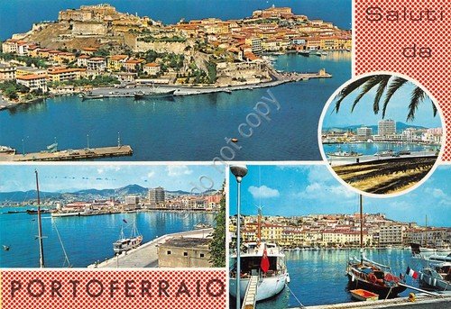 Cartolina Isola d'Elba Portoferraio vedute varie anni '90