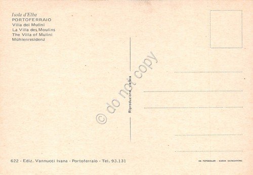 Cartolina Isola d'Elba Portoferraio Villa dei Mulini animata anni '90 | Immagine Gallery 2