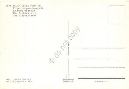 Cartolina Isola delle Femmine Porto peschereccio Anni '70 | Immagine Gallery 2