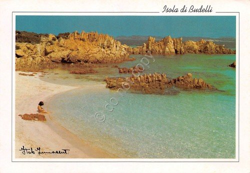 Cartolina Isola di Budelli Sardegna Spiaggia Rosa 2001 (Sassari)