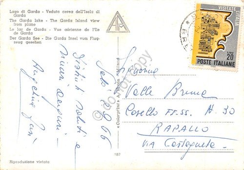 Cartolina Isola di Garda veduta aerea 1966 | Immagine Gallery 2