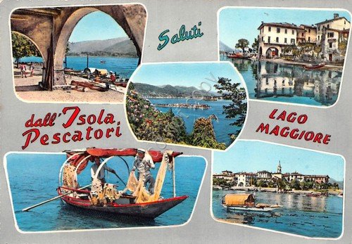 Cartolina Isola Pescatori vedute varie | Immagine principale