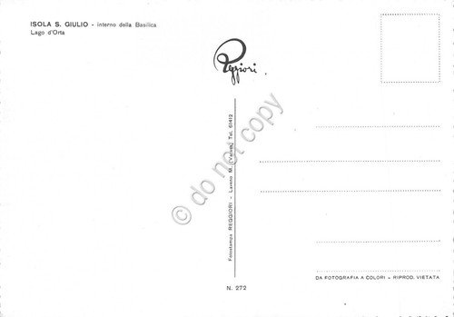 Cartolina Isola San Giulio Basilica Interno | Immagine Gallery 2