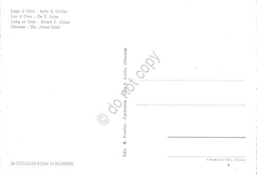 Cartolina Isola San Giulio Lago d'Orta vista da terrazza | Immagine Gallery 2