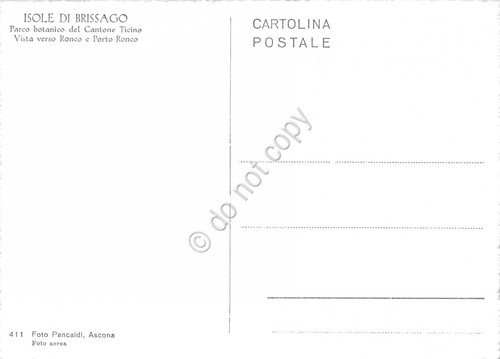 Cartolina Isole di Brissago Parco Botanico del Canton Ticino