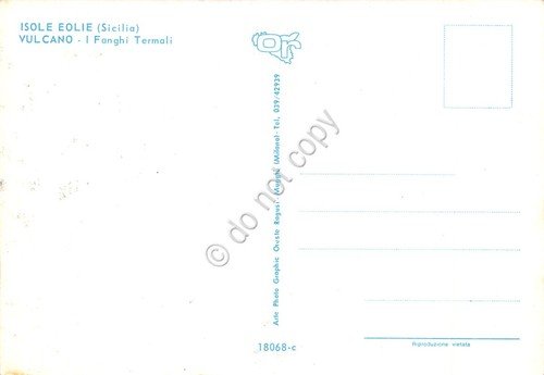 Cartolina Isole Eolie Vulcano Fanghi termali animata