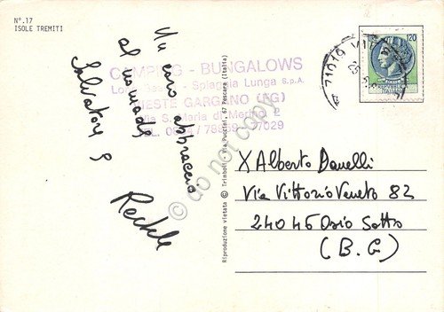 Cartolina Isole Tremiti 3 vedute panorama traghetto (Foggia) | Immagine Gallery 2