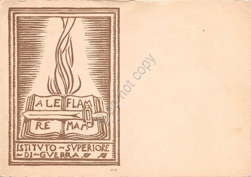 Cartolina Istituto Superiore di Guerra Alere Flammam Scoutismo anni '40 | Immagine principale