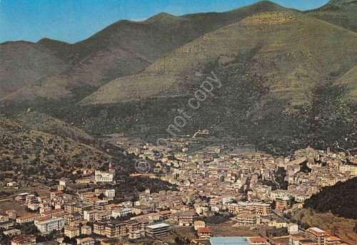 Cartolina Itri panorama generale città anni '80