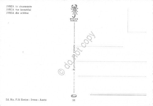 Cartolina Ivrea 5 vedute Dora Baltea Lago Sirio pescatore Mon. …