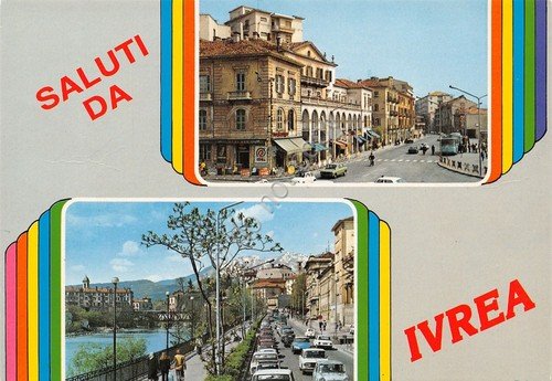 Cartolina Ivrea vedute varie città anni '90 | Immagine principale