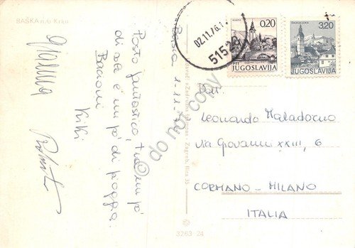 Cartolina Jugoslavia Baska 1976 | Immagine Gallery 2