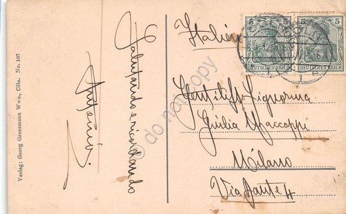 Cartolina Koln Rheinpartie 1912 | Immagine Gallery 2