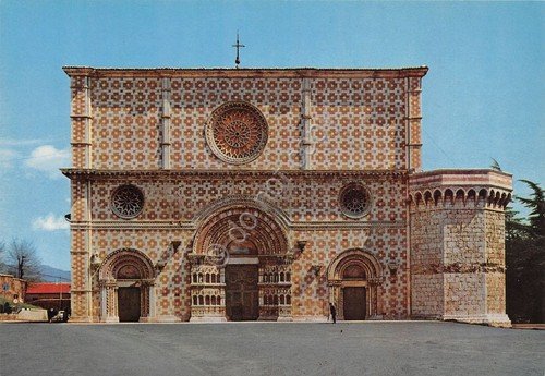 Cartolina L'Aquila Chiesa di Collemaggio facciata | Immagine principale