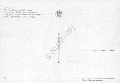 Cartolina L'Aquila Chiesa di Collemaggio Portale | Immagine Gallery 2