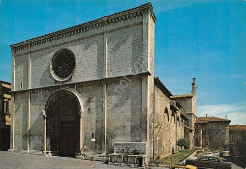 Cartolina L'Aquila Chiesa di San Giusta