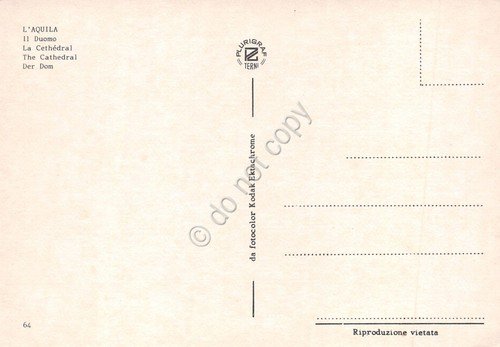 Cartolina L'Aquila il Duomo Farmacia auto | Immagine Gallery 2