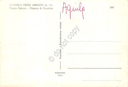 Cartolina L'Aquila Piazza Palazzo Palazzo di Giustizia animata | Immagine Gallery 2