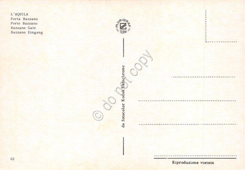 Cartolina L'Aquila Porta Bazzano auto Furgone WW | Immagine Gallery 2