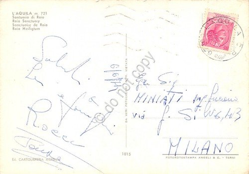 Cartolina L'Aquila Santuario di Roio 1974