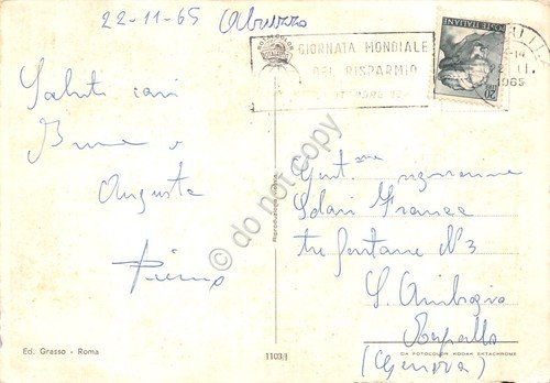 Cartolina L'Aquila vedute varie Timbro Giornata del Risparmio 1965 | Immagine Gallery 2