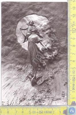 Cartolina La Fortuna illustrata da D. Mastroianni - 1912