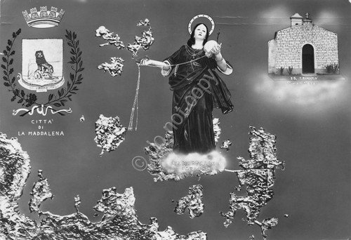 Cartolina La Maddalena Bicentenario comunità religiosa e civile 1977 timbro | Immagine principale