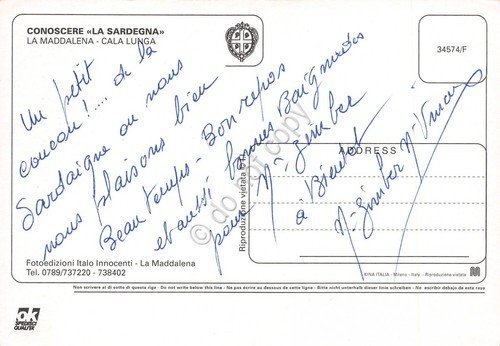 Cartolina La Maddalena panorama Cala Lunga dall'alto baia (Sassari) | Immagine Gallery 2