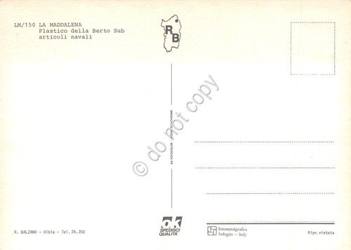 Cartolina La Maddalena plastico della Berto sub con le isole | Immagine Gallery 2