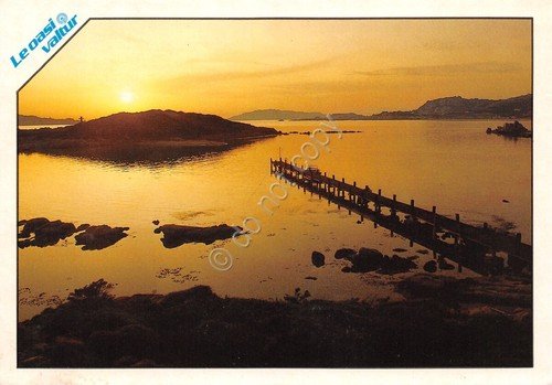 Cartolina La Maddalena Villaggio Santo Stefano Tramonto Valtur