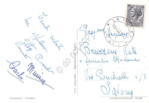 Cartolina La Morra Panorama bambina con cane 1961 | Immagine Gallery 2
